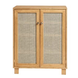 wohnli-moebel-suche-M23082929 Wohnli Möbelsuche - Schuhschrank Holz und Rattan Hellbraun 80 cm