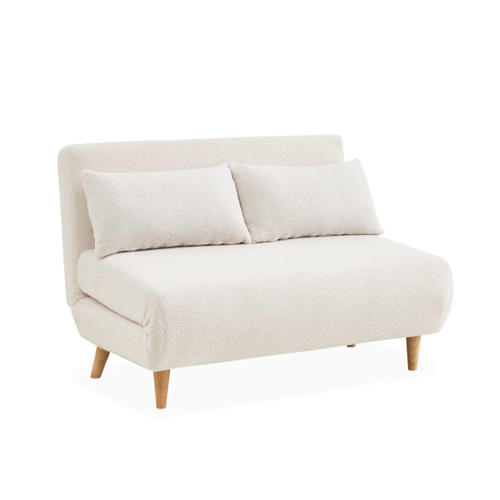 wohnli-moebel-suche-M23083427 Wohnli Möbelsuche - Schlafsofa mit cremefarbenem Bouclé-Stoff