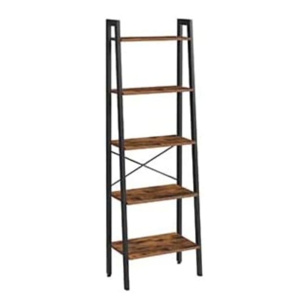 wohnli-moebel-suche-M23083817 Wohnli Möbelsuche - Regal mit 5 Ebenen im Industrial-Stil - H172 cm - Holzdekor dunkel