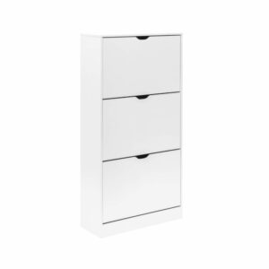 Wohnli Möbelsuche - Schuhschrank mit 3 Türen aus weißem MDF