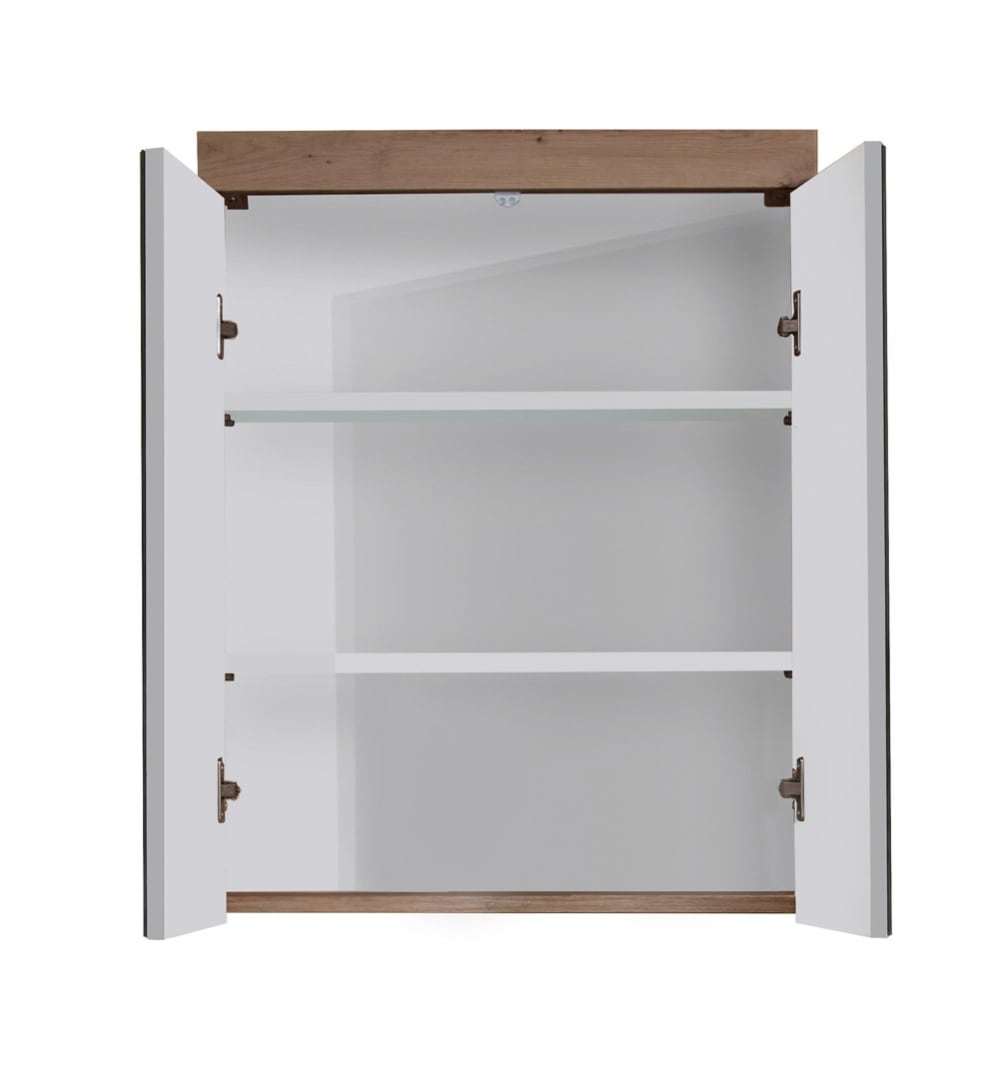 Spiegelschrank AmandaMando 60x77x17cm Spanplatte Braun ebuy24 Möbel Badezimmermöbel Badezimmerschränke