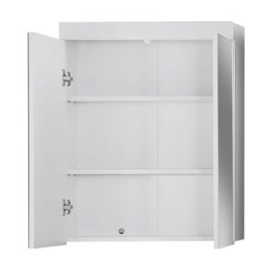 Spiegelschrank AmandaMando 60x77x17cm Spanplatte Weiß ebuy24 Möbel Badezimmermöbel Badezimmerschränke