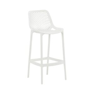 Wohnli Möbelsuche - Barhocker wasserabweisend und UV-beständig aus Kunststoff weiß