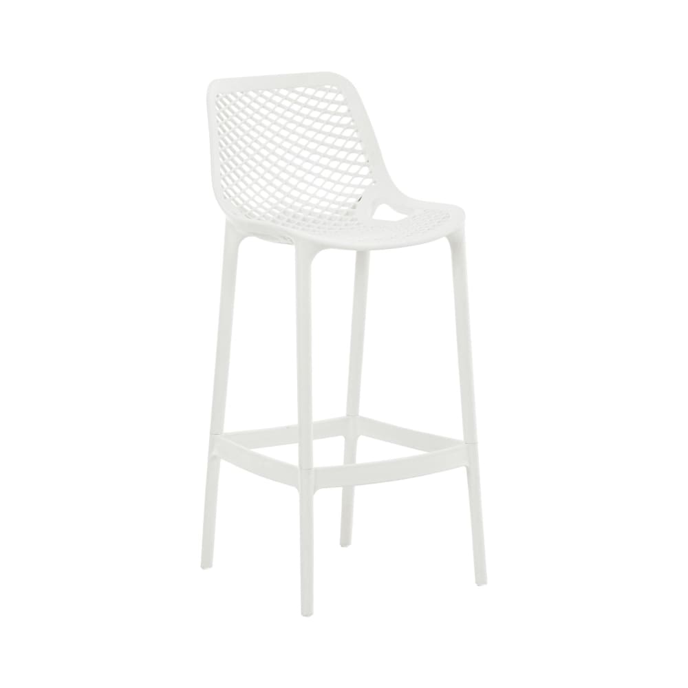 Wohnli Möbelsuche - Barhocker wasserabweisend und UV-beständig aus Kunststoff weiß