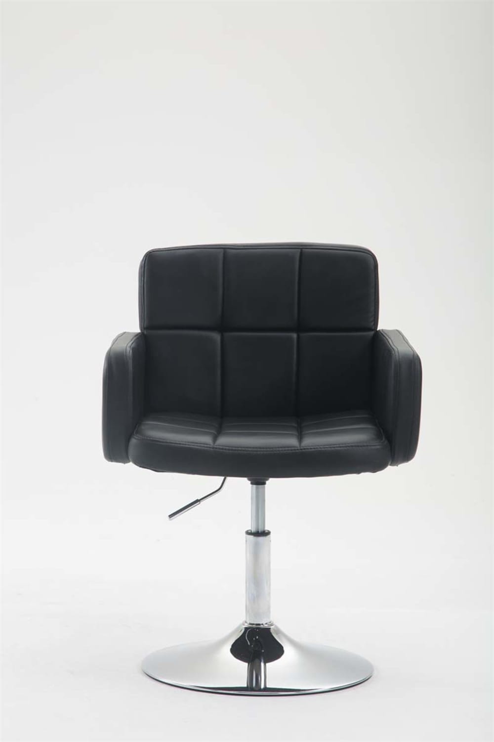 Sessel Lounger drehbar aus Kunstleder schwarz 48x80x58cm PVC und Synthetik Schwarz CLP Sofas und Sessel Sessel, Poufs und Fußbänke Sessel