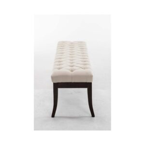 wohnli-moebel-suche-M23086535-1 Sitzbank mit Holzgestell Polster aus Stoff creme 38x46x150cm Stoff Beige CLP Möbel Esszimmermöbel Sitzbank und Holzbank
