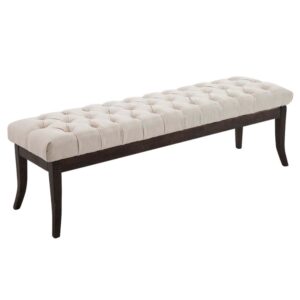 wohnli-moebel-suche-M23086535 Wohnli Möbelsuche - Sitzbank mit Holzgestell Polster aus Stoff creme