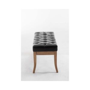 38x46x100cm PVC und Synthetik Schwarz CLP Möbel Esszimmermöbel Sitzbank und Holzbank