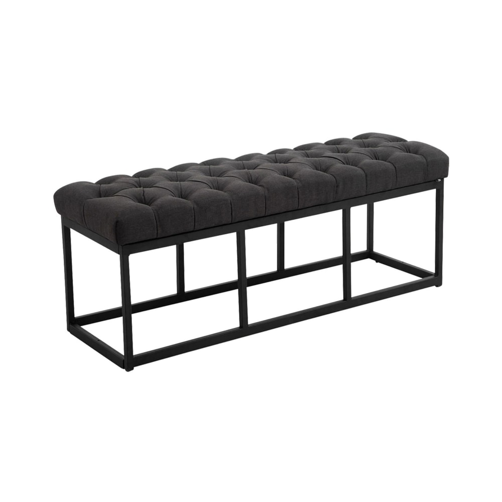 wohnli-moebel-suche-M23086584 Wohnli Möbelsuche - Sitzbank mit Metallgestell Polster aus Stoff schwarz