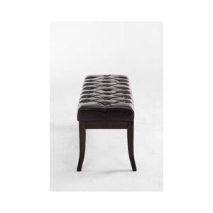 38x46x100cm PVC und Synthetik Schwarz CLP Möbel Esszimmermöbel Sitzbank und Holzbank