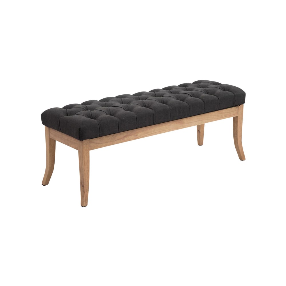 wohnli-moebel-suche-M23086660 Wohnli Möbelsuche - Sitzbank mit Holzgestell Polster aus Stoff dunkelgrau