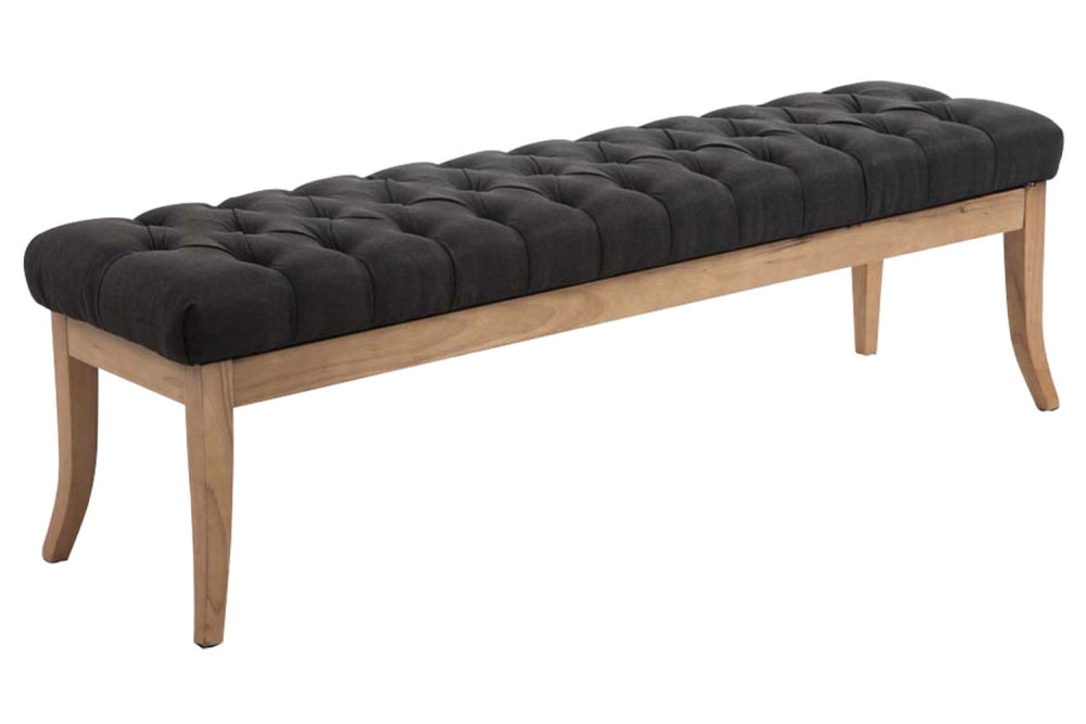 wohnli-moebel-suche-M23086669 Wohnli Möbelsuche - Sitzbank mit Holzgestell Polster aus Stoff dunkelgrau