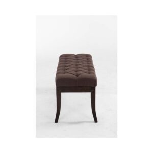 wohnli-moebel-suche-M23086673-1 Sitzbank mit Holzgestell Polster aus Stoff braun 38x46x100cm Stoff Braun CLP Möbel Esszimmermöbel Sitzbank und Holzbank