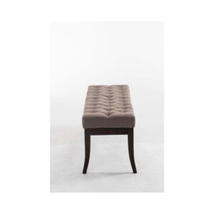 wohnli-moebel-suche-M23086685-1 Sitzbank mit Holzgestell Polster aus Stoff taupe 38x46x120cm Stoff Grau CLP Möbel Esszimmermöbel Sitzbank und Holzbank