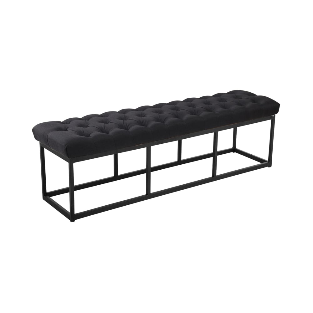 wohnli-moebel-suche-M23086714 Wohnli Möbelsuche - Sitzbank mit Metallgestell Polster aus Stoff schwarz