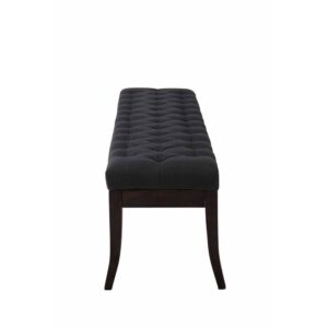 wohnli-moebel-suche-M23086724-1 Sitzbank mit Holzgestell Polster aus Stoff schwarz 38x46x150cm Stoff Schwarz CLP Möbel Esszimmermöbel Sitzbank und Holzbank
