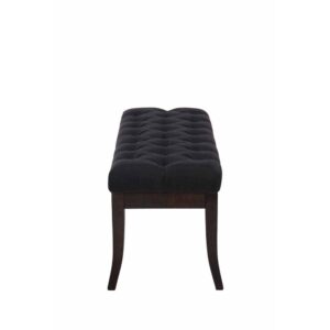 Sitzbank mit Holzgestell Polster aus Stoff schwarz 38x46x100cm Stoff Schwarz CLP Möbel Esszimmermöbel Sitzbank und Holzbank