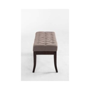 wohnli-moebel-suche-M23086761-1 Sitzbank mit Holzgestell Polster aus Stoff taupe 38x46x100cm Stoff Grau CLP Möbel Esszimmermöbel Sitzbank und Holzbank