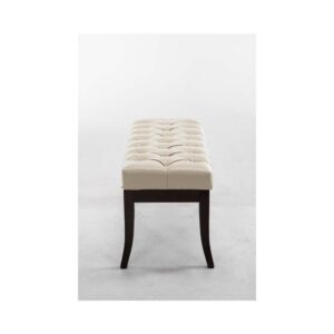 38x46x100cm PVC und Synthetik Beige CLP Möbel Esszimmermöbel Sitzbank und Holzbank