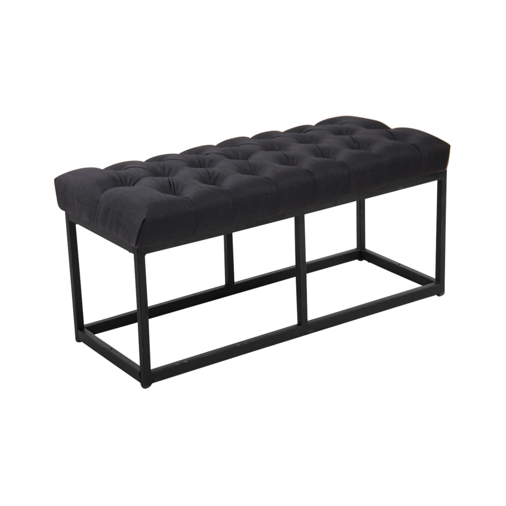 wohnli-moebel-suche-M23086835 Wohnli Möbelsuche - Sitzbank mit Metallgestell Polster aus Stoff schwarz
