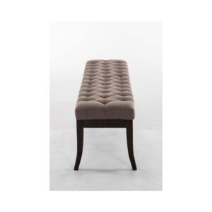 Sitzbank mit Holzgestell Polster aus Stoff taupe 38x46x150cm Stoff Grau CLP Möbel Esszimmermöbel Sitzbank und Holzbank