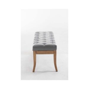 wohnli-moebel-suche-M23086860-1 Sitzbank mit Holzgestell Polster aus Kunstleder grau 38x46x100cm PVC - Polyvinlychlorid Grau CLP Möbel Esszimmermöbel Sitzbank und Holzbank