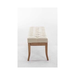 38x46x100cm PVC und Synthetik Beige CLP Möbel Esszimmermöbel Sitzbank und Holzbank