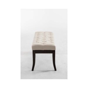 38x46x100cm Stoff Beige CLP Möbel Esszimmermöbel Sitzbank und Holzbank