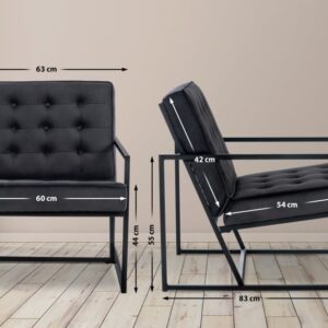 wohnli-moebel-suche-M23086898-1 Lounger Sessel mit Metallgestell Polsterung aus Samt grau 83x80x63cm Samt Grau CLP Sofas und Sessel Sessel, Poufs und Fußbänke Sessel