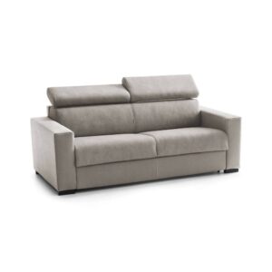 Wohnli Möbelsuche - Festes 3-Sitzer-Sofa aus taubengrauem Stoff