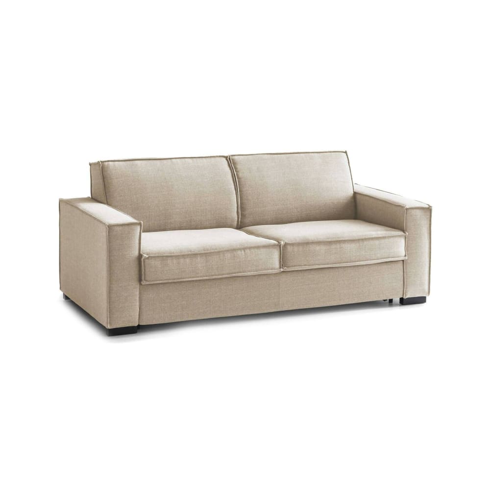 Wohnli Möbelsuche - Festes 2-Sitzer-Sofa aus beigem Stoff