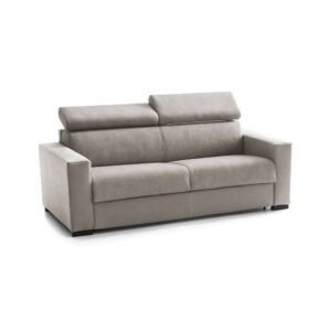 Wohnli Möbelsuche - Festes 2-Sitzer-Sofa aus taubengrauem Stoff