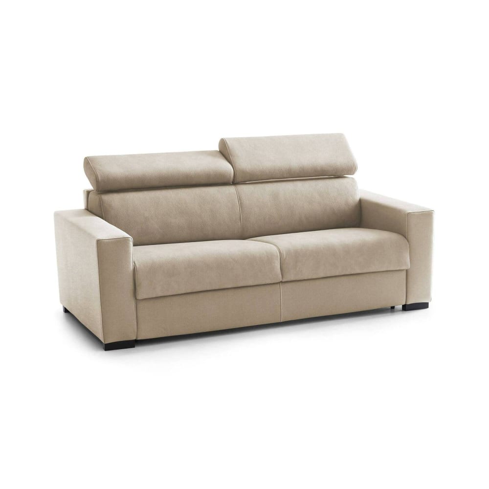 Wohnli Möbelsuche - Festes 3-Sitzer-Sofa aus beigem Stoff