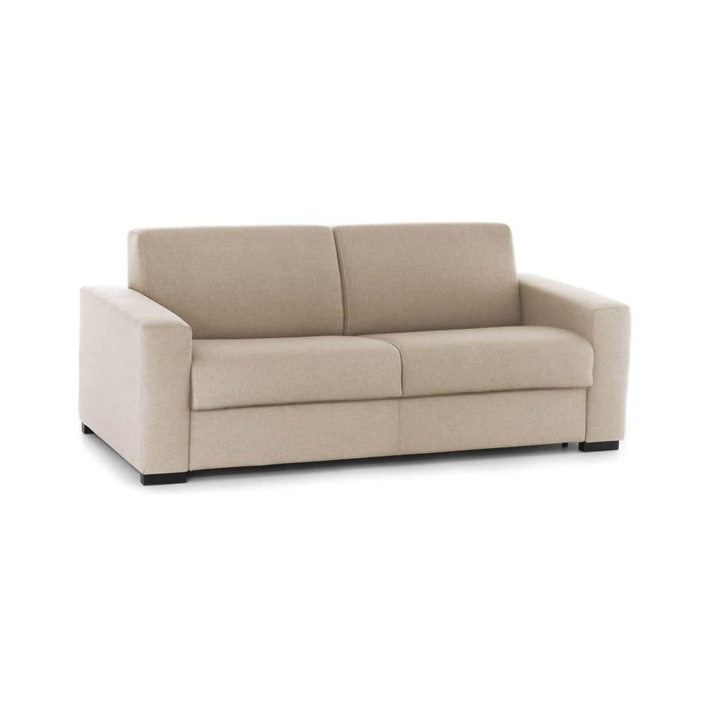 Wohnli Möbelsuche - Festes 2-Sitzer-Sofa aus beigem Stoff