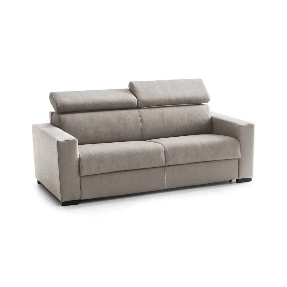 Wohnli Möbelsuche - Festes 2-Sitzer-Sofa aus taubengrauem Stoff