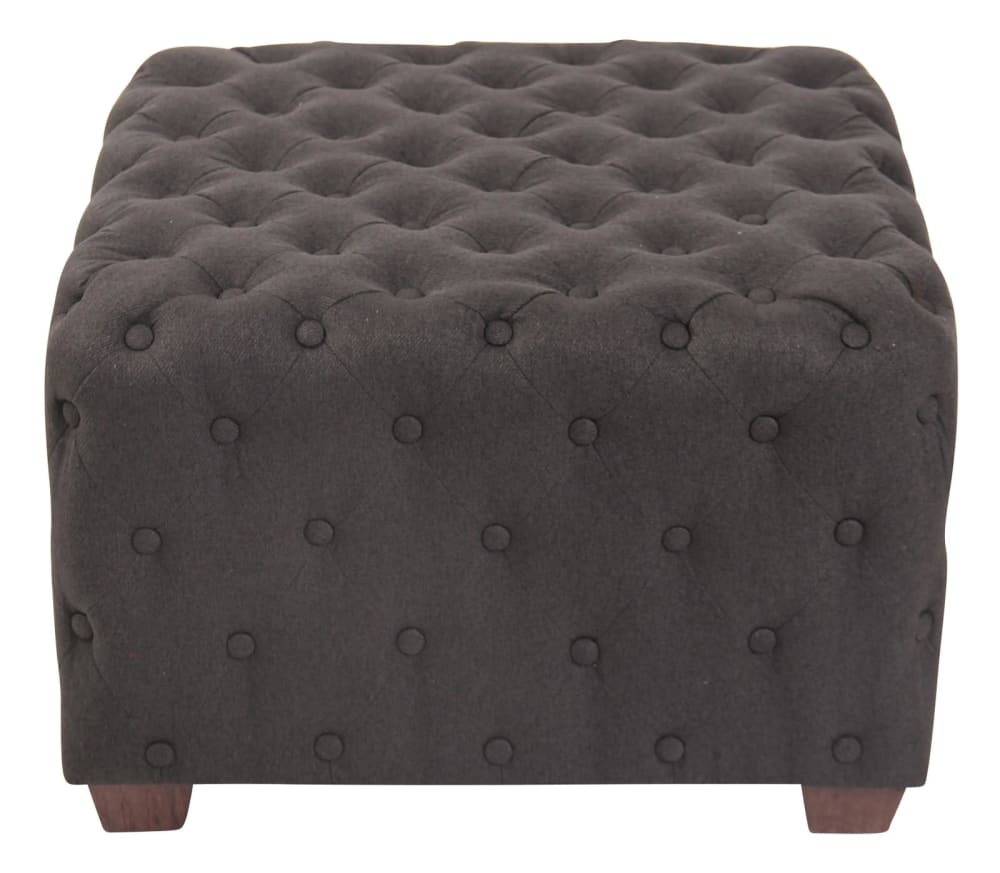 wohnli-moebel-suche-M23087153-1 Sitzhocker eckig gepolstert aus Stoff dunkelgrau 65x44x65cm Stoff Grau CLP Sofas und Sessel Sessel, Poufs und Fußbänke Sitzsäcke