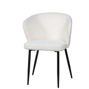 Wohnli Möbelsuche - Esszimmerstuhl 2er Set aus Bouclé-Stoff