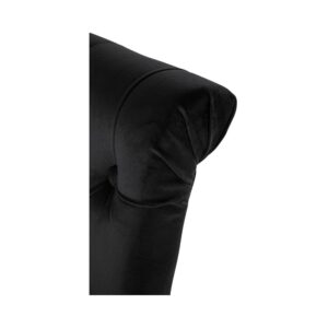 Esszimmerstuhl gesteppt mit Holzgestell aus Samt schwarz 63x98x45cm Samt Schwarz CLP Möbel Esszimmermöbel Stühle