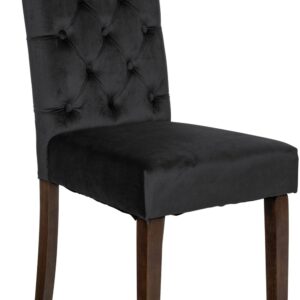 wohnli-moebel-suche-M23087625 Wohnli Möbelsuche - Esszimmerstuhl gesteppt mit Holzgestell aus Samt schwarz