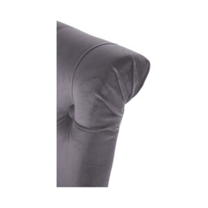 wohnli-moebel-suche-M23087655-1 Esszimmerstuhl gesteppt mit Holzgestell aus Samt dunkelgrau 63x98x45cm Samt Grau CLP Möbel Esszimmermöbel Stühle