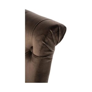 Esszimmerstuhl gesteppt mit Holzgestell aus Samt braun 63x98x45cm Samt Braun CLP Möbel Esszimmermöbel Stühle