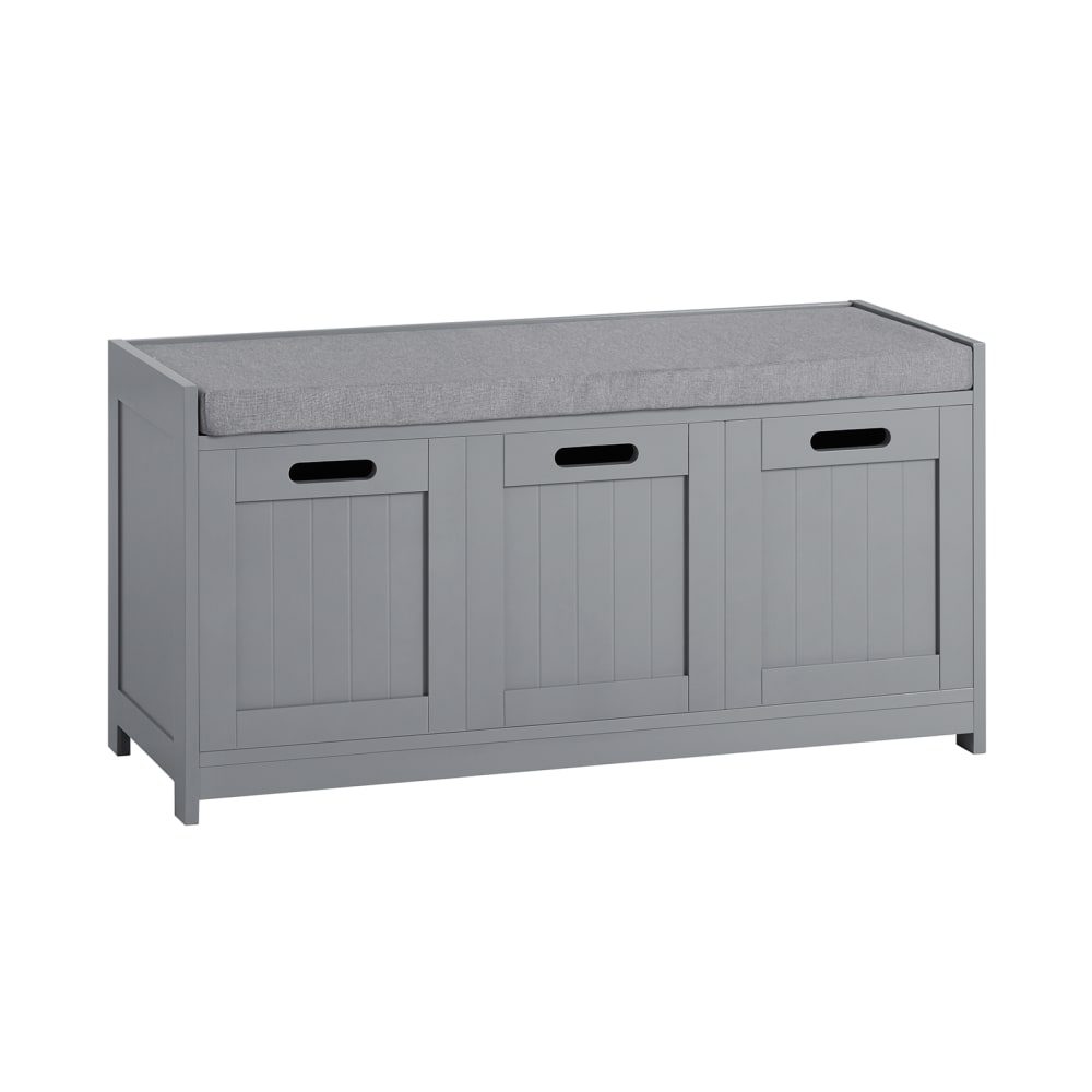 wohnli-moebel-suche-M23087746 Wohnli Möbelsuche - Sitzbank mit zwei Türen und einem Korb MDF Grau