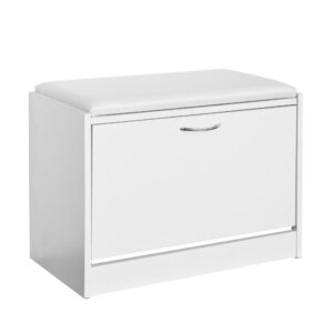 wohnli-moebel-suche-M23087753 Wohnli Möbelsuche - Schuhbank mit Sitzkissen und 1 Klappe MDF PU Weiß