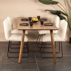 160x76x90cm Holz Braun Giga Meubel Möbel Esszimmermöbel Esstische