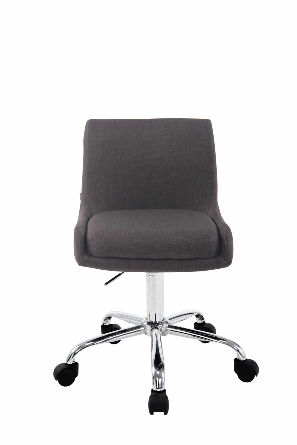 Arbeitshocker drehbar verstellbar aus Stoff dunkelgrau 50x76x43cm Stoff Grau CLP Möbel Büromöbel Bürostühle