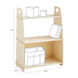 10x30x68cm Holz Braun Box & beyond Möbel Wohnzimmermöbel Bücherregale