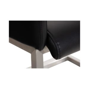 Freischwinger mit Sitz aus Kunstleder schwarz 52x84x45cm PVC und Synthetik Schwarz CLP Möbel Esszimmermöbel Stühle