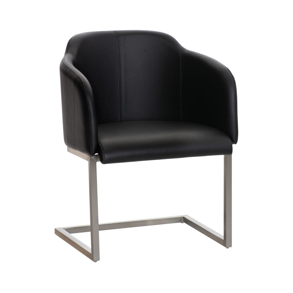 wohnli-moebel-suche-M23092373 Wohnli Möbelsuche - Freischwinger mit Sitz aus Kunstleder schwarz