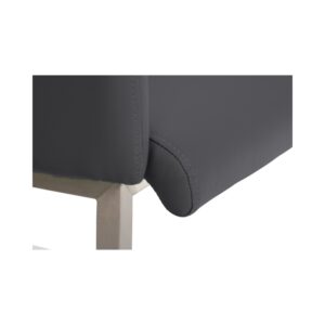 wohnli-moebel-suche-M23092377-1 Freischwinger mit Sitz aus Kunstleder grau 52x84x45cm PVC - Polyvinlychlorid Grau CLP Möbel Esszimmermöbel Stühle