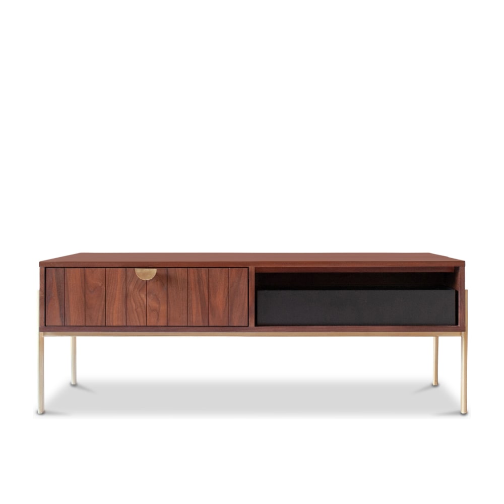 Wohnli Möbelsuche - Aufklappbarer Couchtisch aus Holz und Metall